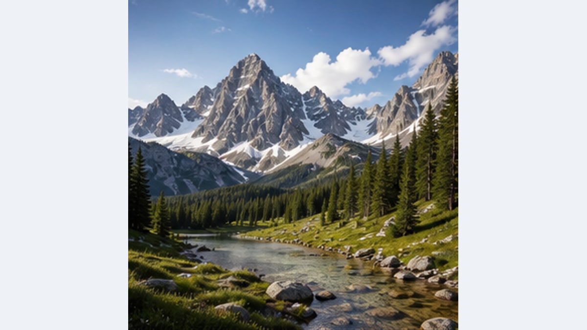 Zonsopgang in de Alpen — Voorbeeldresultaat