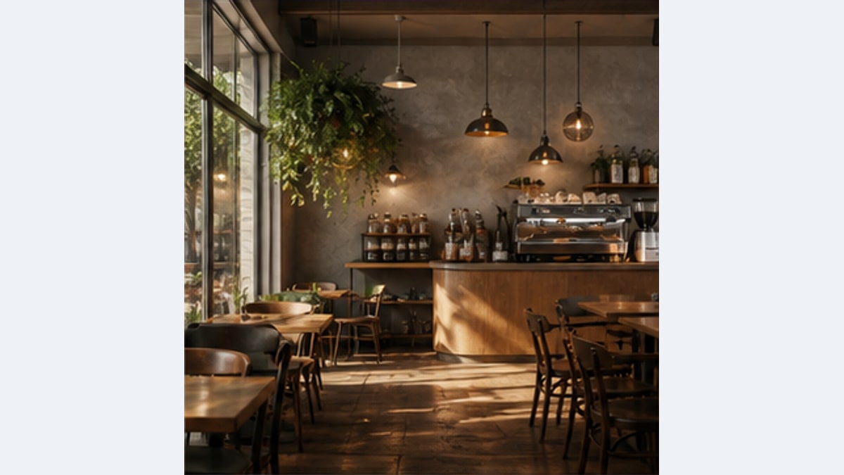 Gezellig café-interieur — Voorbeeldresultaat