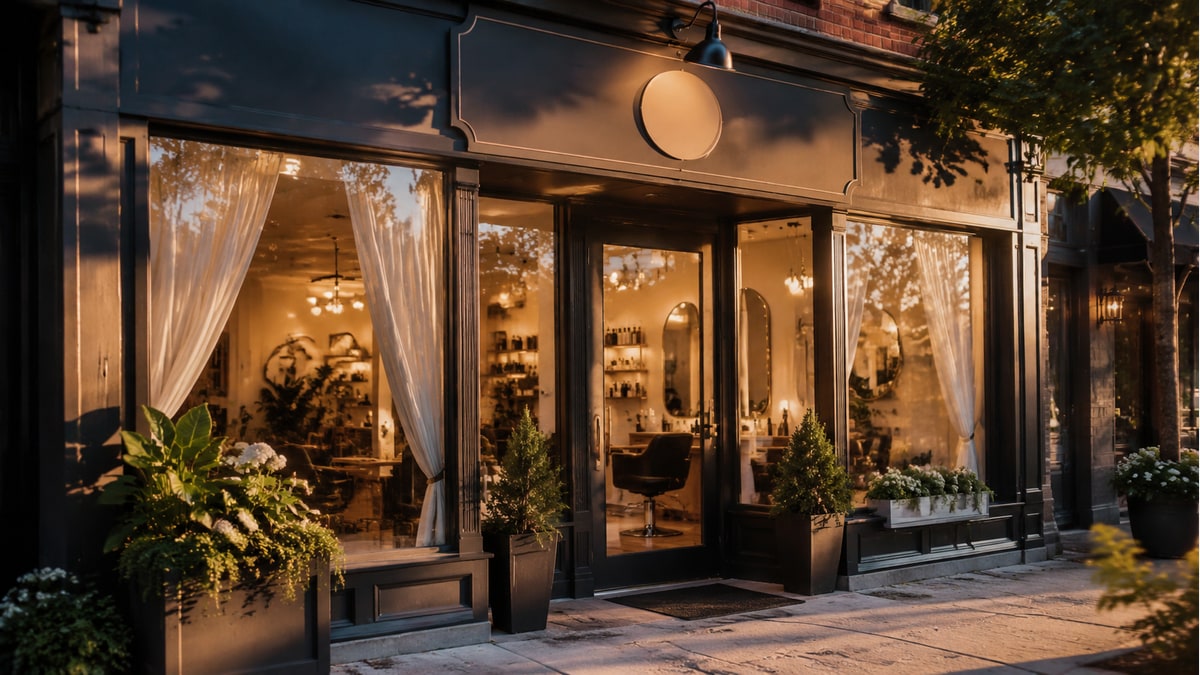 Winkelpui voor een salon — Voorbeeldresultaat