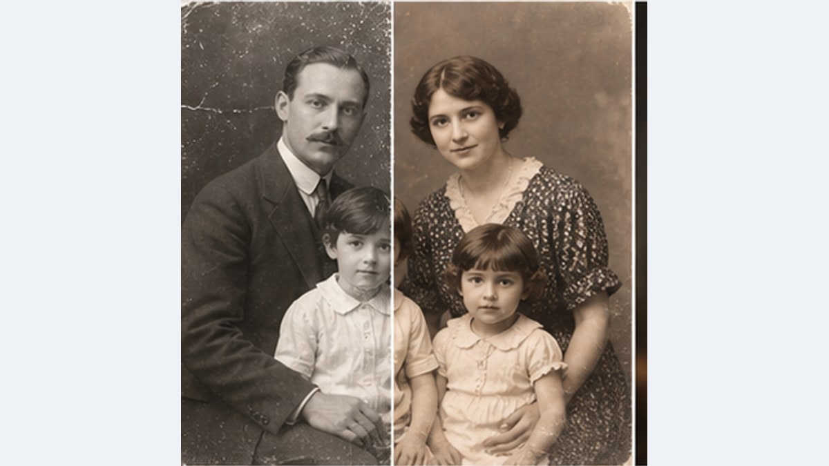 Oude foto herstellen — Voorbeeldresultaat