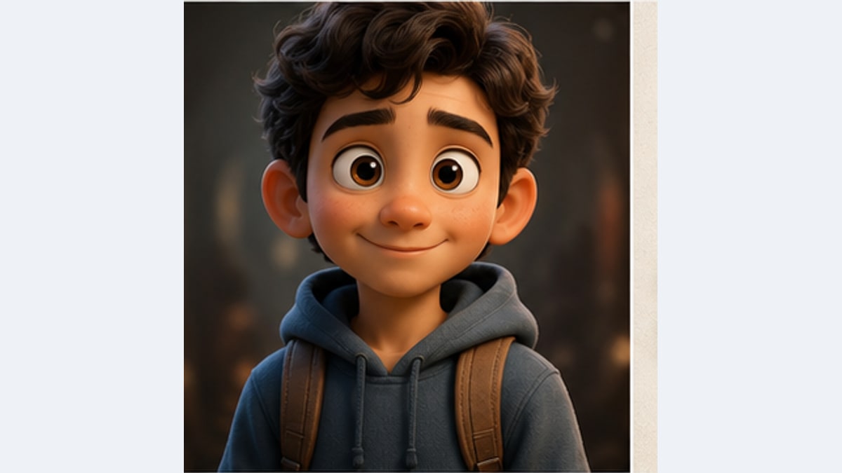 3D-personage in Pixar-stijl — Voorbeeldresultaat