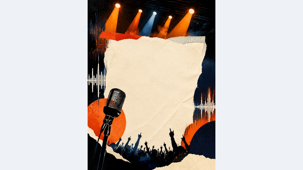 Poster voor een muziekavond — Voorbeeldresultaat