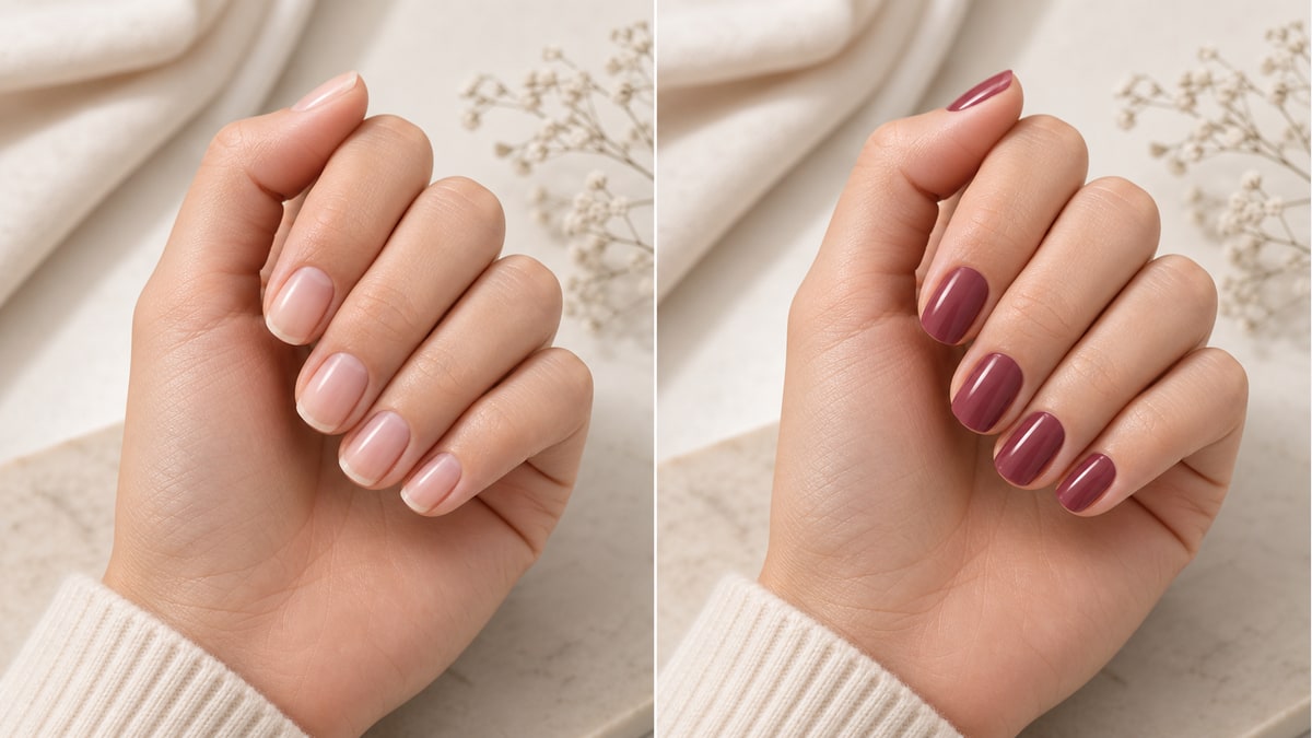 Nagellakkleur uitproberen — Voorbeeldresultaat