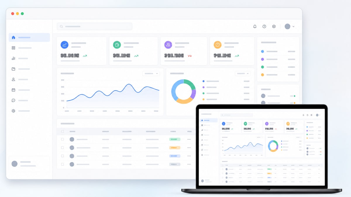 SaaS-dashboardscherm — Voorbeeldresultaat